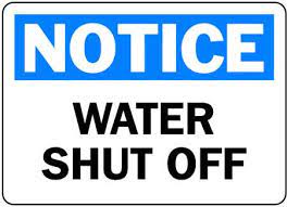 Water off on 10/20-9am-2pm